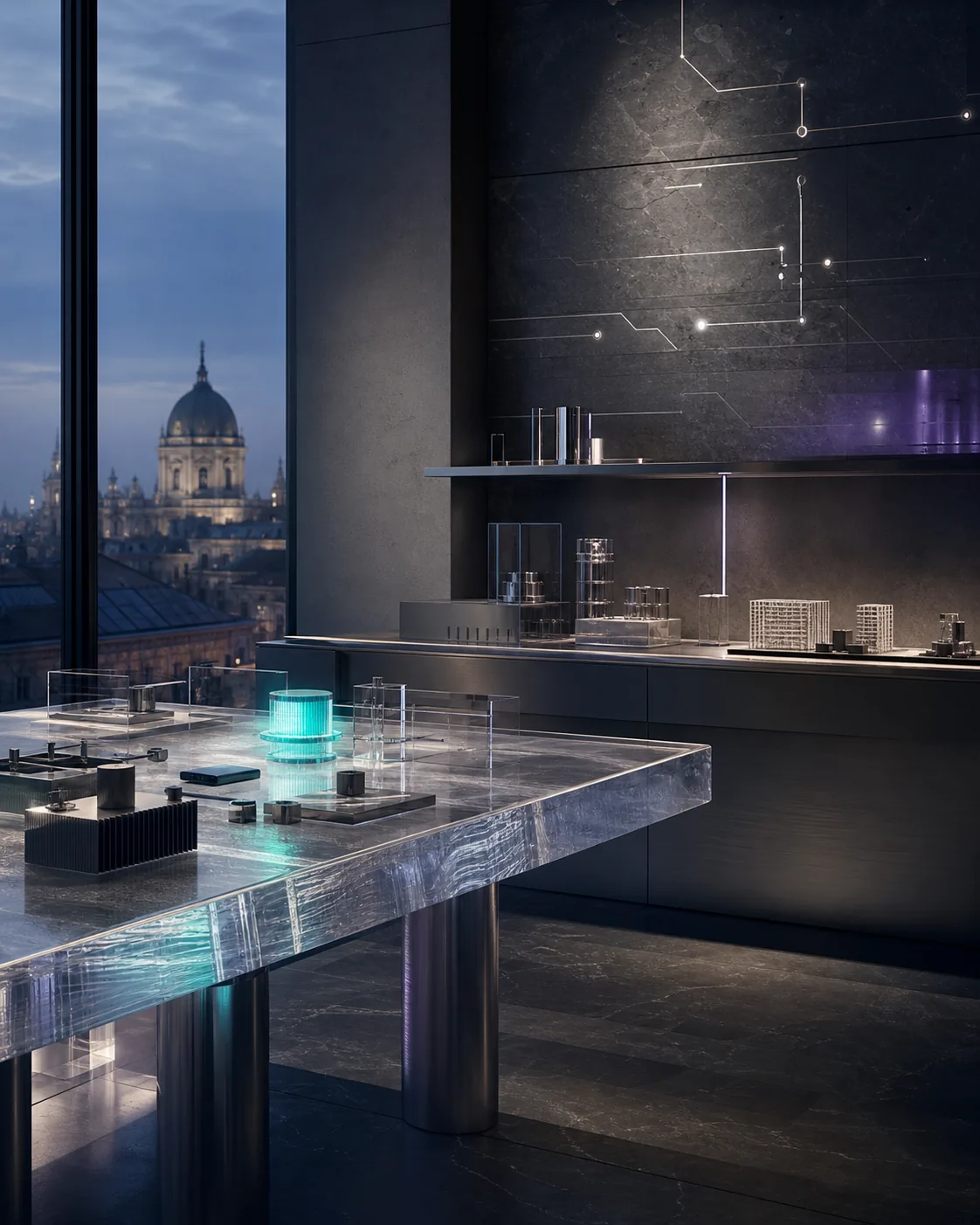Ein filmisches FluxonLab-Produktstudio mit Blick über Wien